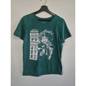 My Hero Academia Izuku Midoriya‎ Shirt Mens Medium Green Deku Anime Funimation